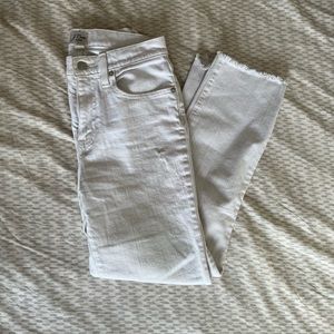 J.crew Slim Boyfriend Jean in White- EUC size 26